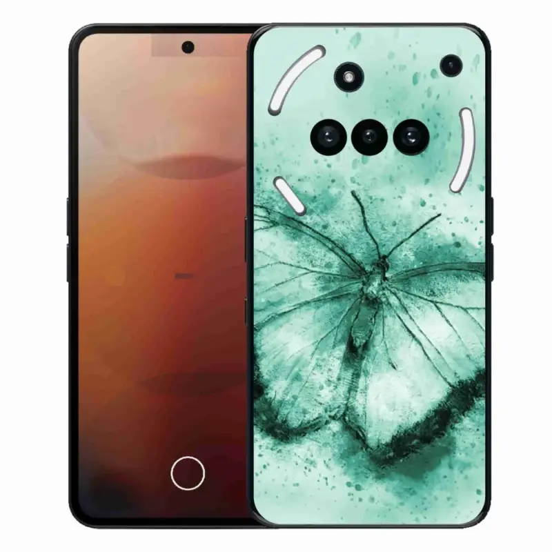 Časově Omezené Gelový kryt mmCase na Nothing Phone (3a) - zelený motýl