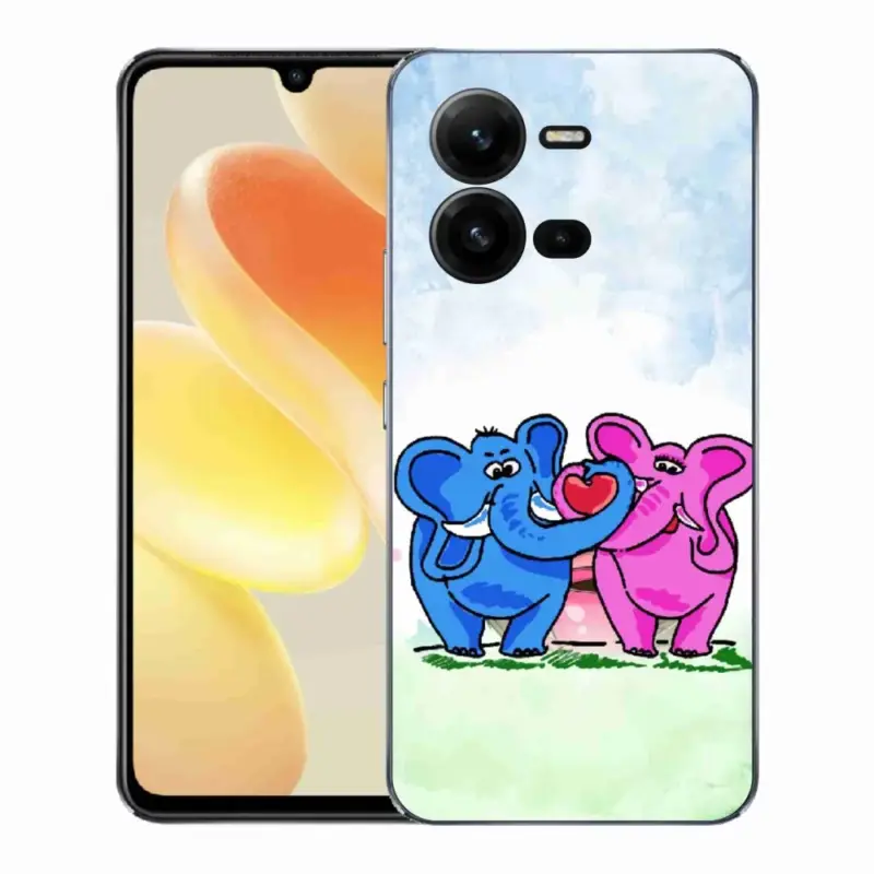 Gelový kryt mmCase na Vivo X80 Lite - zamilovaní sloni Nakupujte Hned