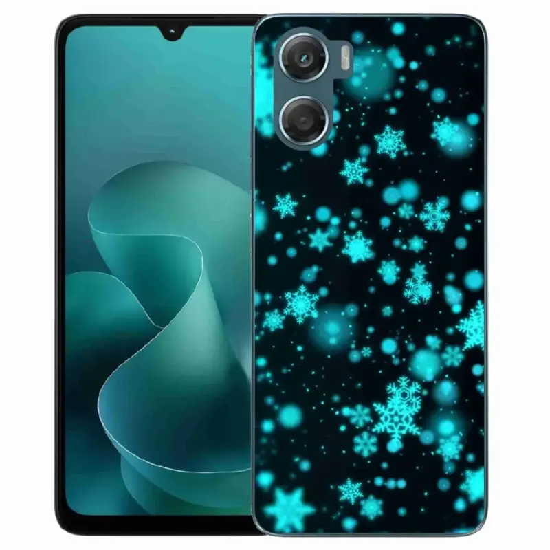Sleva Gelový kryt mmCase na Motorola G06/G06 Power - sněhové vločky 1