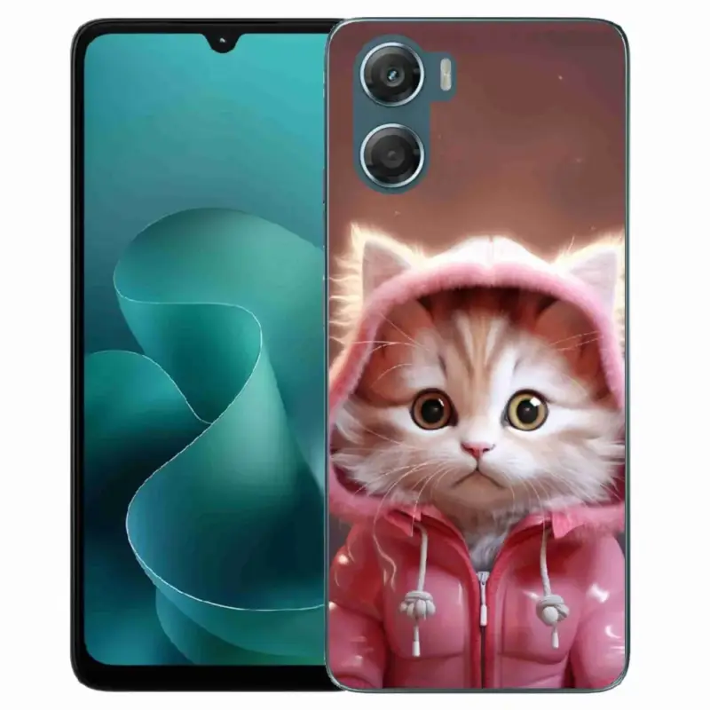 Gelový kryt mmCase na Motorola G06/G06 Power - roztomilé kotě 3 Vrácení Zdarma
