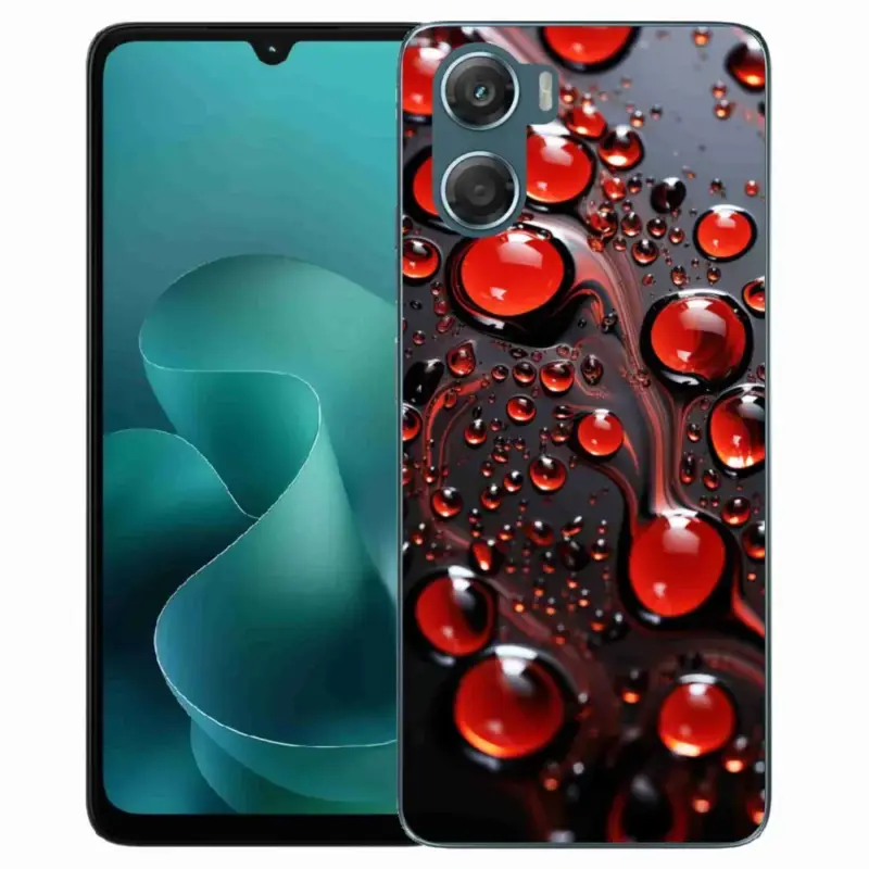 Bezpečná Platba Gelový kryt mmCase na Motorola G06/G06 Power - červené kapky 2