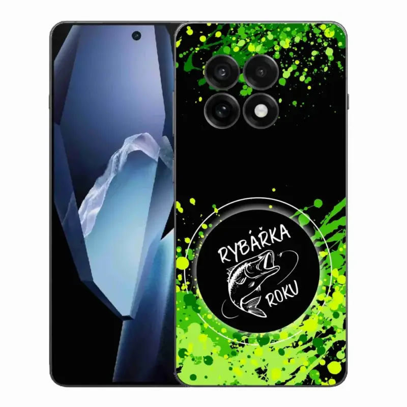 Gelový kryt mmCase na One Plus 13R - rybářka roku černé pozadí Speciální Cena