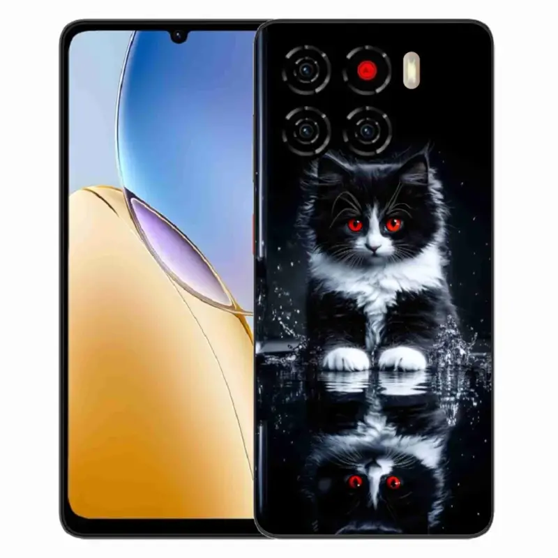 Akce Gelový kryt mmCase na ZTE Blade A56 - černobílé kotě