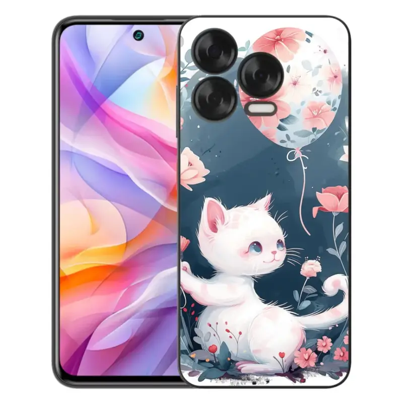 Gelový kryt mmCase na ZTE Blade V70 Vita - kotě s balónkem Dokud Zásoby Vydrží