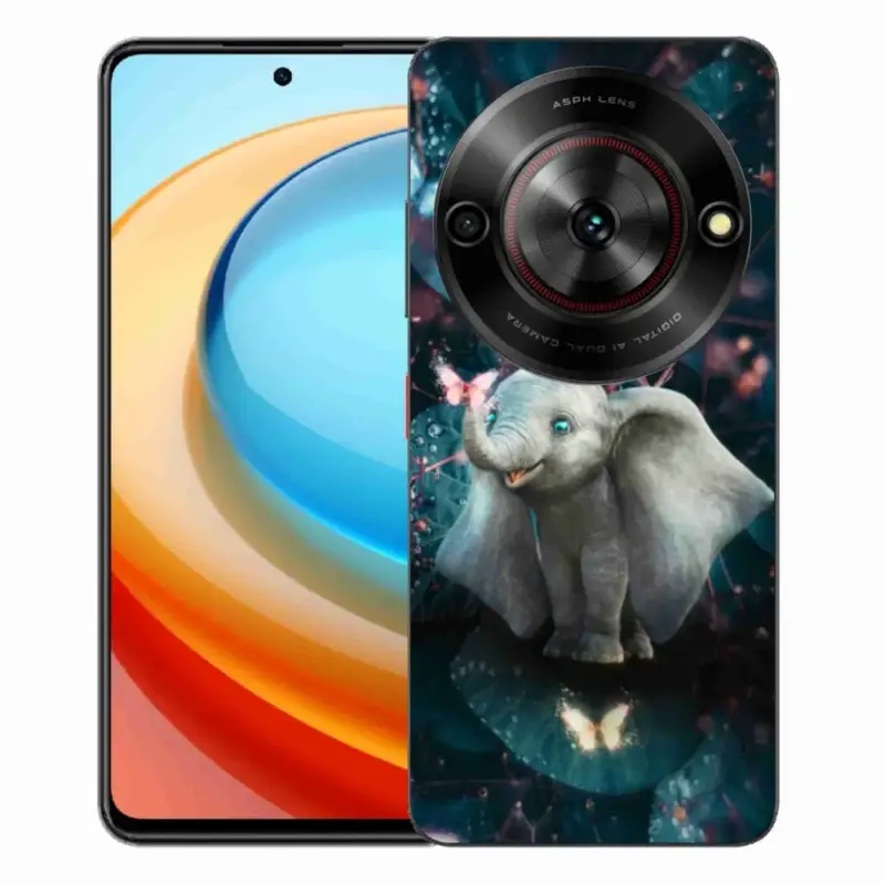 Vysoce Kvalitní Gelový kryt mmCase na ZTE Blade A75 - roztomilý slon