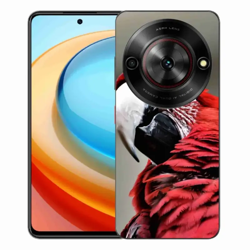 Sleva Gelový kryt mmCase na ZTE Blade A75 - papoušek ara červený
