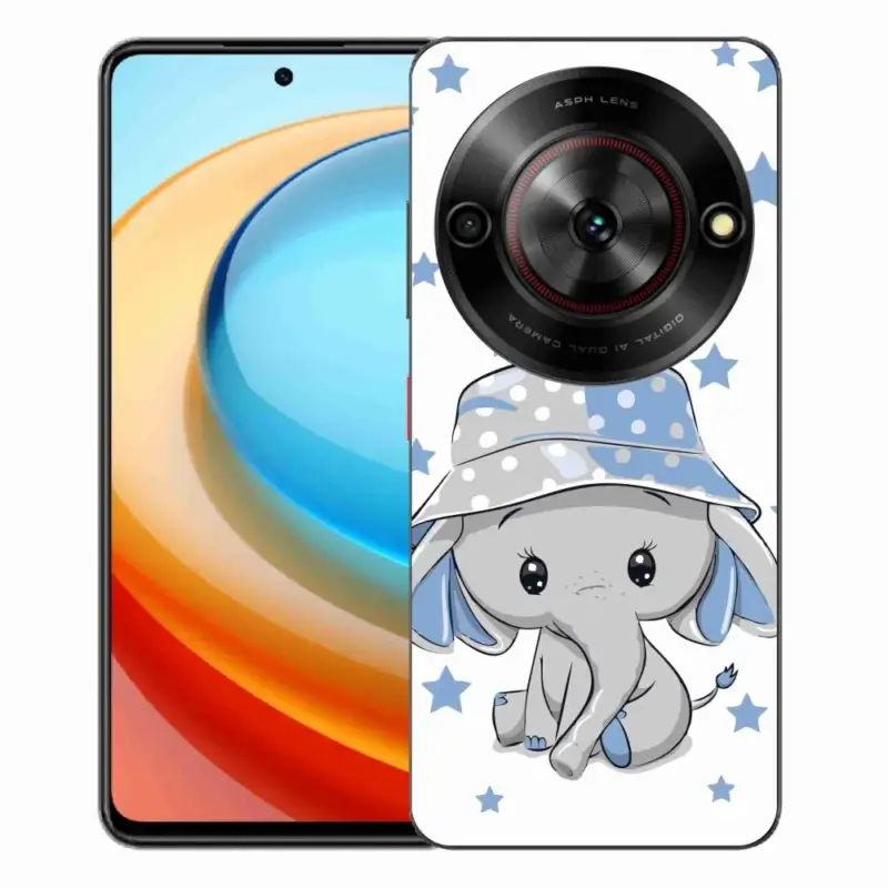Speciální Cena Gelový kryt mmCase na ZTE Blade A75 - modrý slon