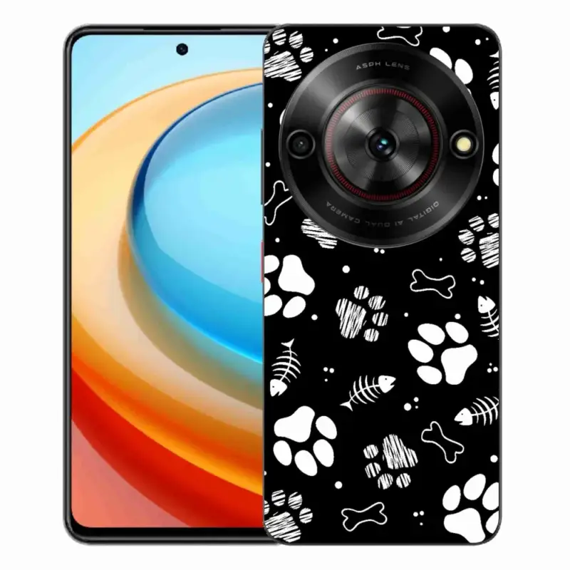 Gelový kryt mmCase na ZTE Blade A75 - psí tlapky Bezpečná Platba