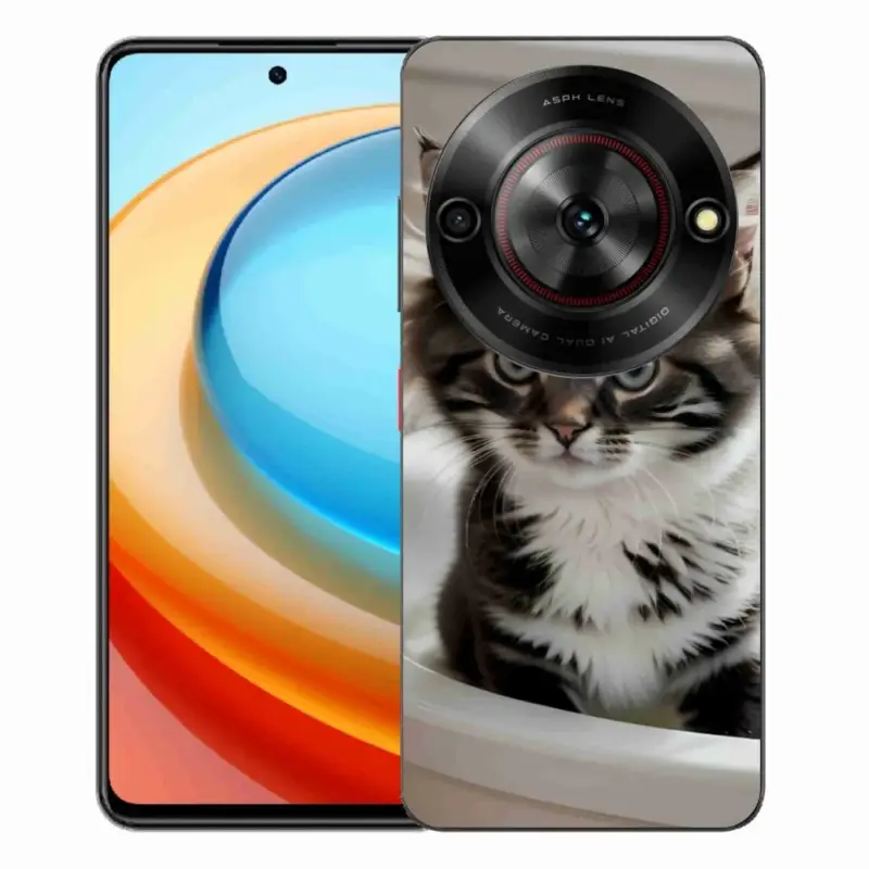Sleva Gelový kryt mmCase na ZTE Blade A75 - zvědavé kotě