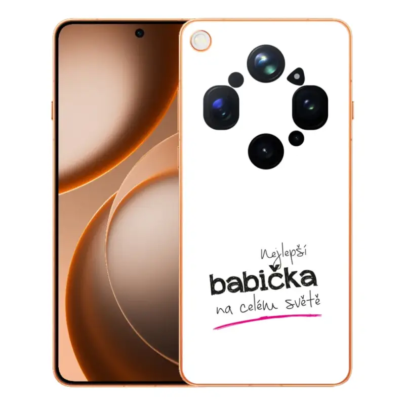 Horká Nabídka Gelový kryt mmCase na Oppo Find X9 Ultra - nejlepší babička 4 bílé pozadí