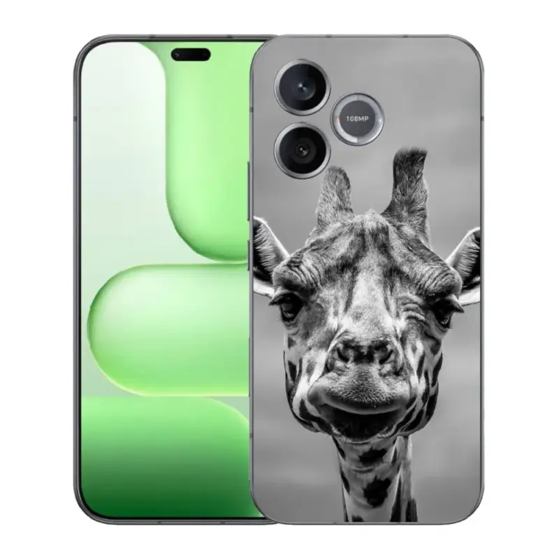 Sleva Gelový kryt mmCase na Honer 600 Lite - černobílá žirafa