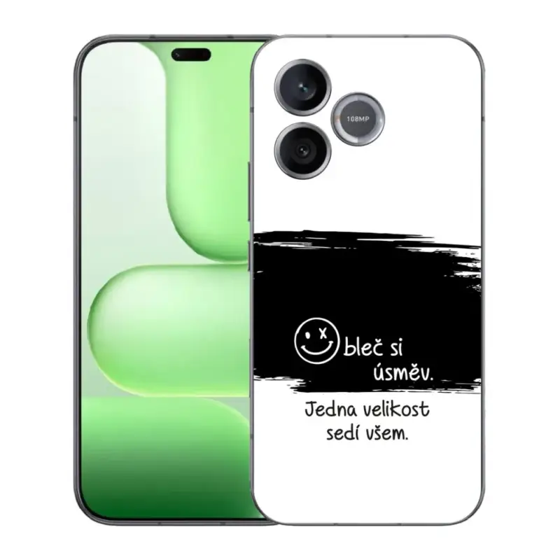 Gelový kryt mmCase na Honer 600 Lite - vtipný text 8 černobílé pozadí Levný
