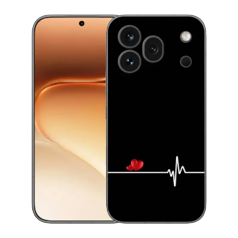 Pouze Dnes Gelový kryt mmCase na Honor 600 Pro - srdce a tep černé pozadí