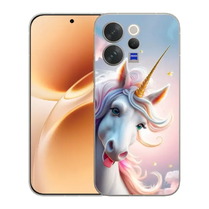 Tovární Cena Gelový kryt mmCase na Vivo V70 - veselý jednorožec