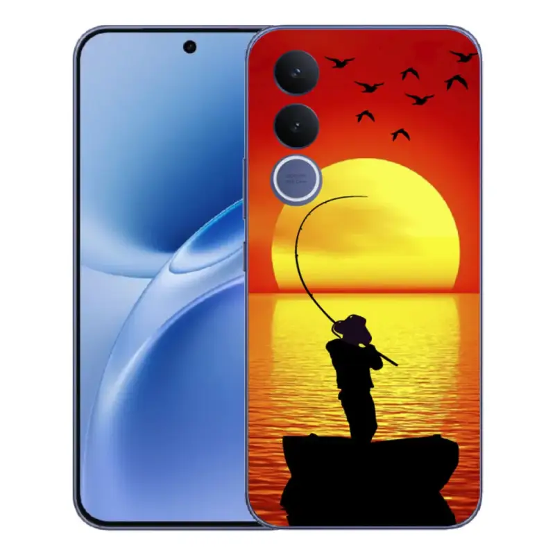 Gelový kryt mmCase na Vivo V70 FE - rybaření Pouze Dnes
