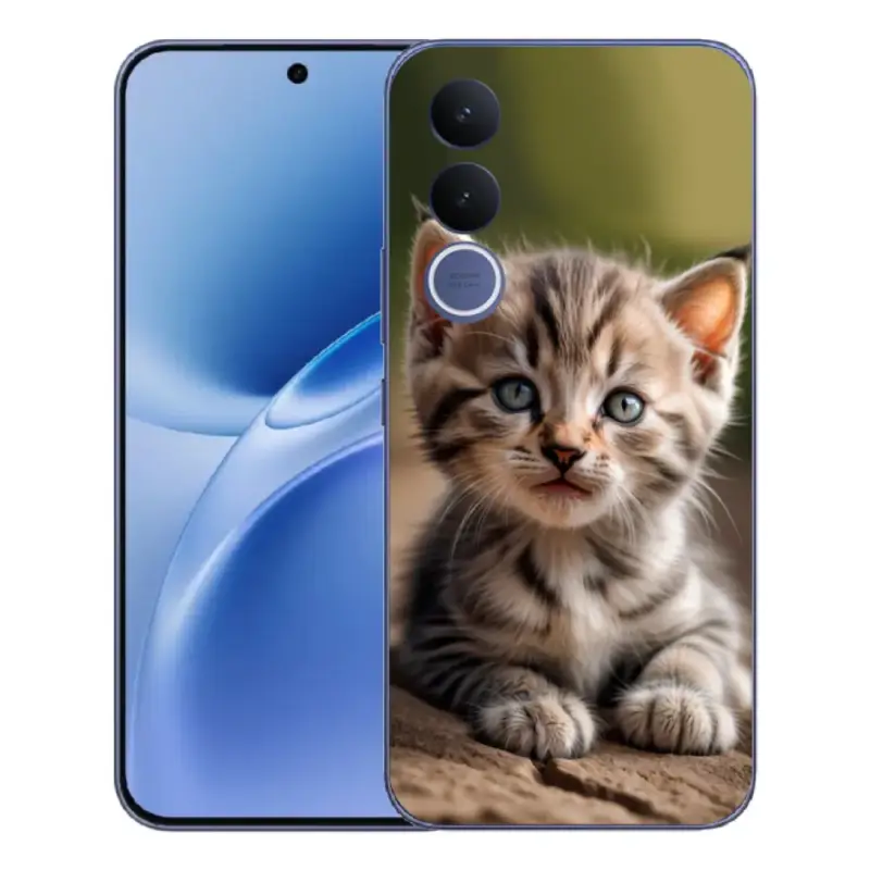 Gelový kryt mmCase na Vivo V70 FE - roztomilé kotě 9 Cenová Bomba