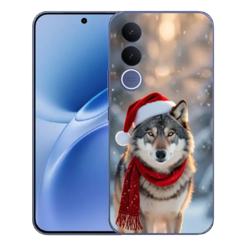 Gelový kryt mmCase na Vivo V70 FE - vánoční vlk Časově Omezené