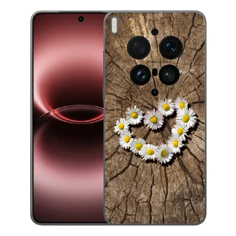 Gelový kryt mmCase na Vivo X300 Ultra - srdce z kopretin Cenová Bomba