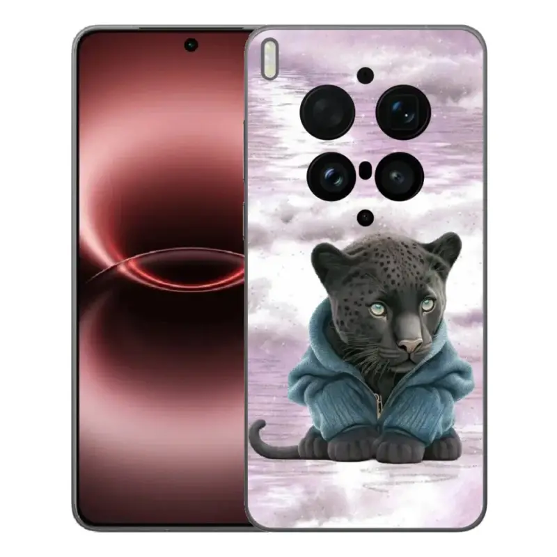 Rychlé Dodání Gelový kryt mmCase na Vivo X300 Ultra - černý panter ve svetru