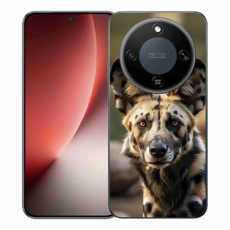 Gelový kryt mmCase na Honor Magic 8 Lite 5G - africký divoký pes Tovární Cena