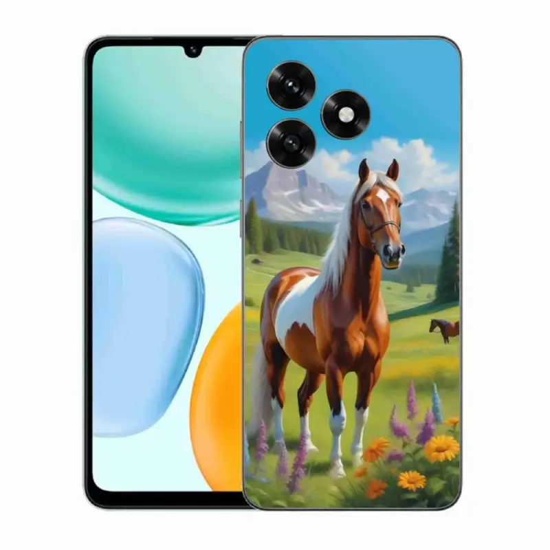 Gelový kryt mmCase na Honor X5c Plus - kůň na louce Přímo Od Výrobce