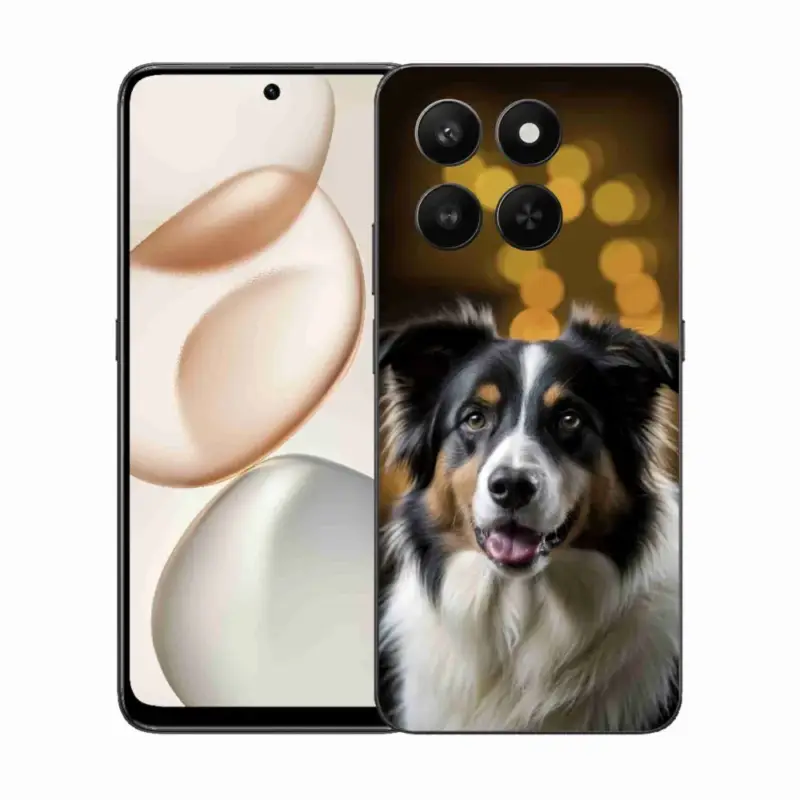 Gelový kryt mmCase na Honor 400 Smart 5G/4G/Honor X7d - usměvavý australský ovčák Nejlepší Volba