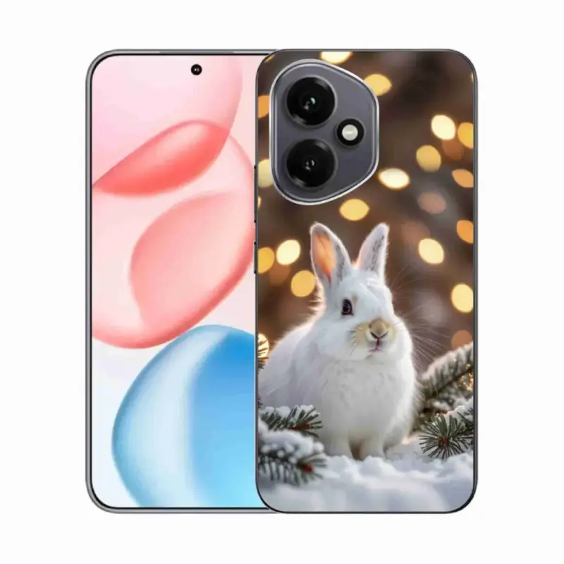 Gelový kryt mmCase na Honor 400 - bílý zajíc Speciální Cena
