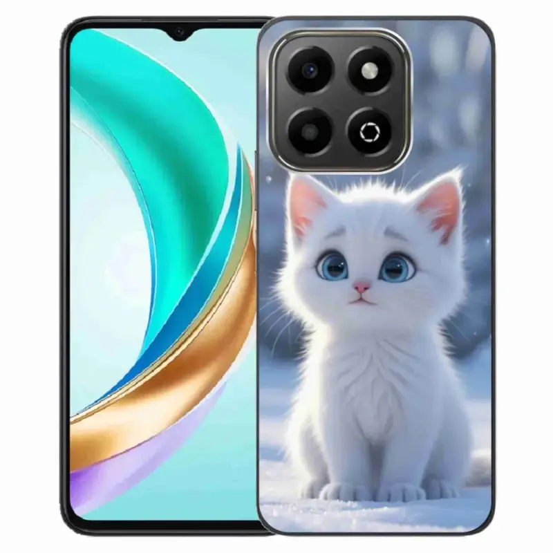 Nejprodávanější Gelový kryt mmCase na Honor X6b - bílé kotě 3