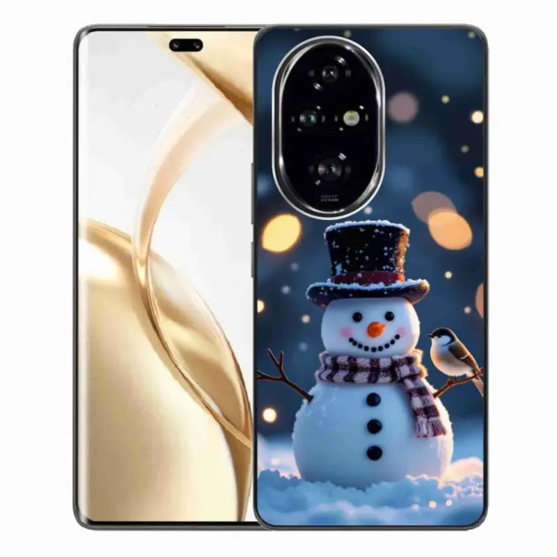 Finální Výprodej Gelový kryt mmCase na Honor 200 Pro 5G - vánoční sněhulák