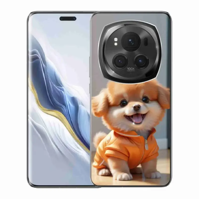 Vysoce Kvalitní Gelový kryt mmCase na Honor Magic 6 Pro 5G - roztomilý pomeranian v mikině