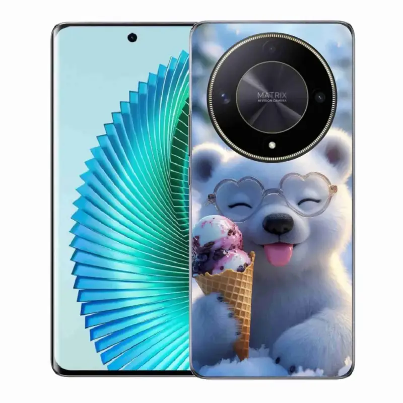 Top Prodej Gelový kryt mmCase na Honor Magic 6 Lite 5G - medvídek se zmrzlinou