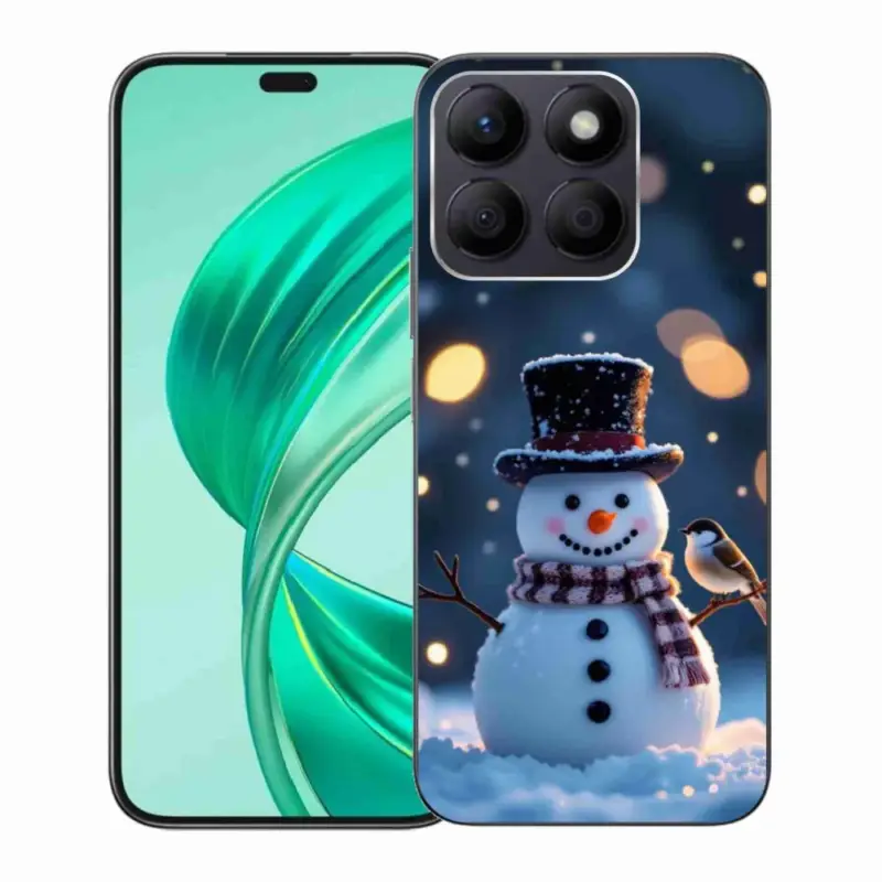Gelový kryt mmCase na Honor X8b - vánoční sněhulák Sezónní Sleva