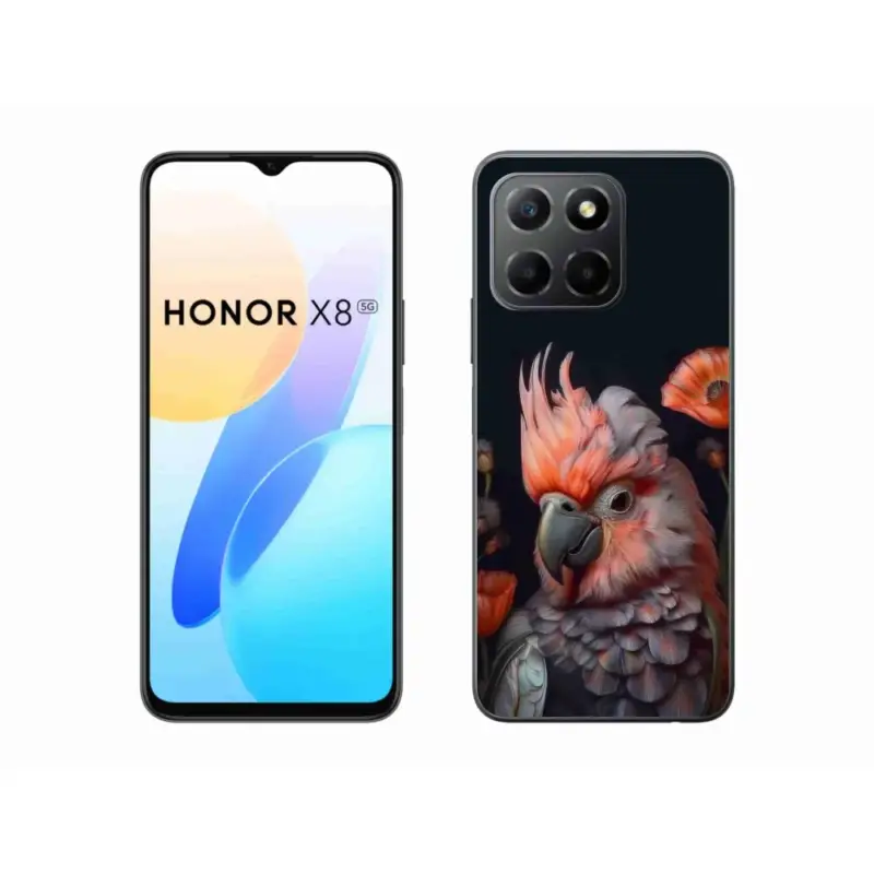 Pouze Dnes Gelový kryt mmCase na Honor X8 5G/Honor 70 Lite - papoušek kakadu v barvách