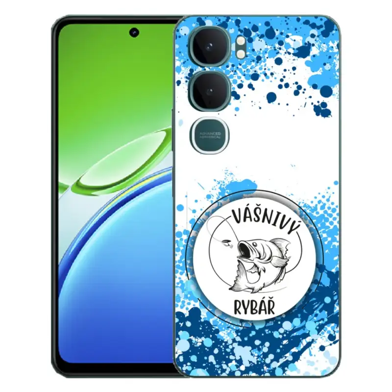 Koupit Online Gelový kryt mmCase na Vivo Y21d - vášnivý rybář bílé pozadí