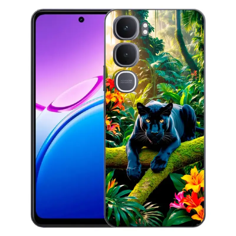 Cenový Hit Gelový kryt mmCase na Vivo Y31 5G - černý panter v džungli