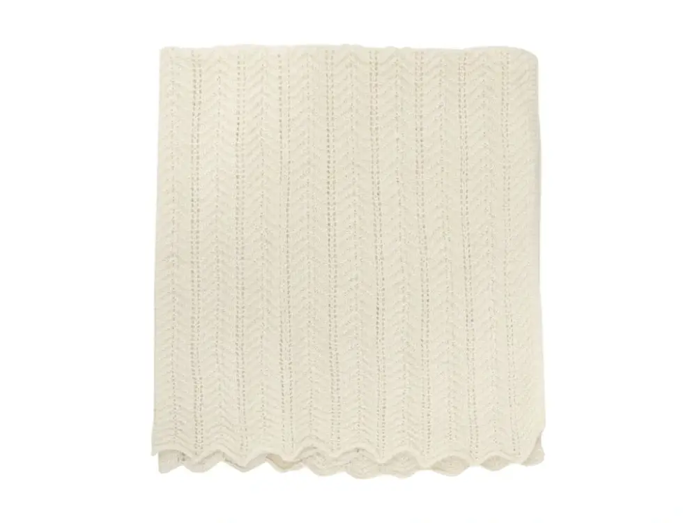 Sezónní Sleva Deka z měkoučké alpacké vlny "Off-White" HUTTEliHUT