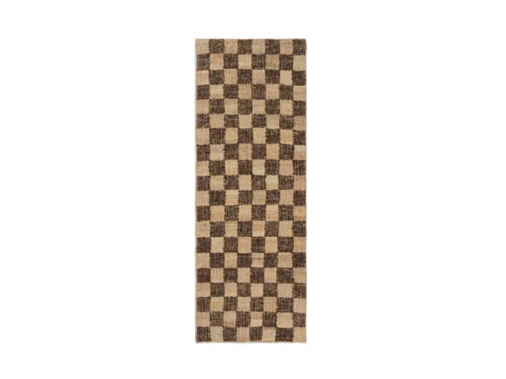 Koberec Check Runner 70 x 180 cm "Coffee / Natural" ferm LIVING Cenová Bomba