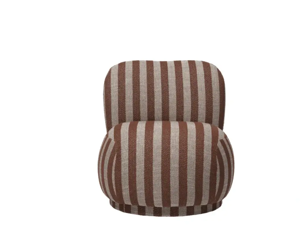 Křeslo Rico Lounge Piccolo Louisiana "Sand / Chocolate" ferm LIVING Originální