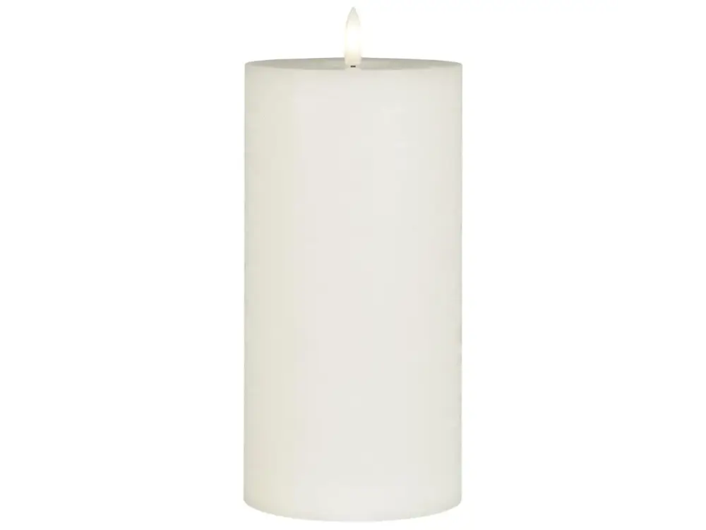 Nejlepší Volba LED sloupová svíčka WARM FLAME 20 cm bílá