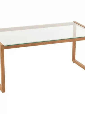 Horká Nabídka Konferenční stolek NATURELE se skleněnou deskou 90x50 cm, hnědý
